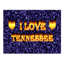 I love tennessee fire and flames postcard