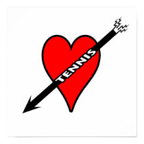 I Love Tennis Heart Poster
