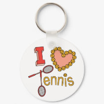 I Love Tennis keychains by alternateworlds I Love Tennis keychains