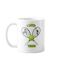 I LOVE TENNIS MUGS