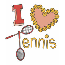 I Love Tennis Tees for Women t-shirts