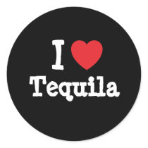 I love Tequila heart T-Shirt stickers