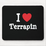 I love Terrapin heart T-Shirt Mouse Pad