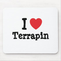 I love Terrapin heart T-Shirt Mouse Pads