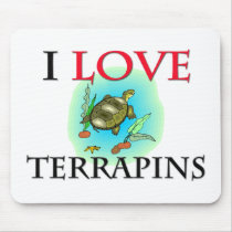 I Love Terrapins Mouse Pads