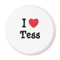 I love Tess heart T-Shirt magnets by funnycustomtshirts I love Tess heart T-Shirt magnets