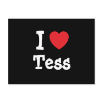 I love Tess heart T-Shirt postcards by funnycustomtshirts I love Tess heart T-Shirt postcards