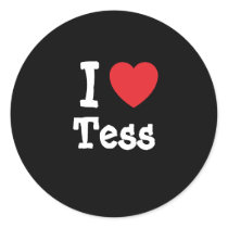 I love Tess heart T-Shirt stickers by funnycustomtshirts I love Tess heart T-Shirt stickers