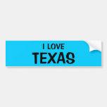 I LOVE TEXAS BUMPERSTICKERS BUMPER STICKER