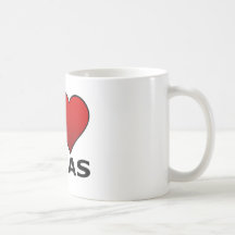 I LOVE TEXAS COFFEE MUG