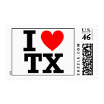 I Love Texas Design Postage Stamp