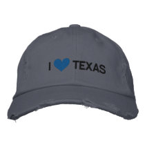 I LOVE TEXAS embroidered hats by dogiron I LOVE TEXAS embroidered hats