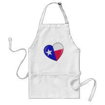 I Love Texas - Heart of Patriotic Texan Aprons