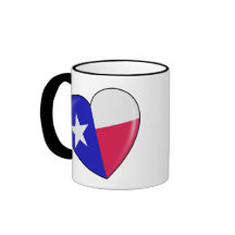 I Love Texas - Heart of Patriotic Texan Coffee Mugs