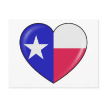 I Love Texas - Heart of Patriotic Texan Postcards