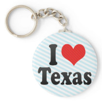 I Love  Texas Keychain