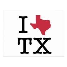 I Love texas Postcard