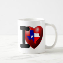 I Love Texas - The Lone Star State Mugs