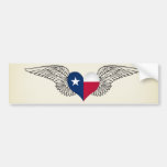 I Love Texas -wings Bumper Sticker