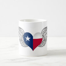 I Love Texas -wings Mugs