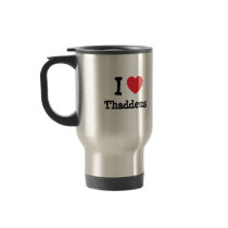 I love Thaddeus heart custom personalized mugs