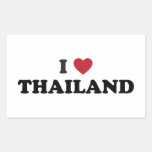 I Love Thailand Rectangular Stickers