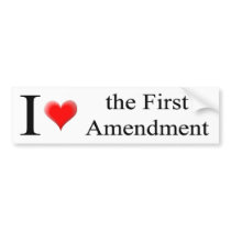 I Love the 1st Amendment Bumper Sticker