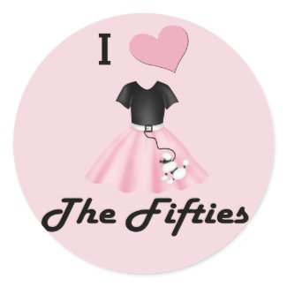 I Love the 50's sticker