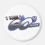 I Love the 60s Sixties MUSIC fan magnets