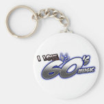 I Love the 60s Sixties MUSIC fan keychains