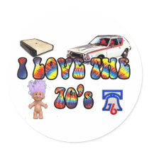 I Love The 70's 1 stickers
