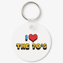 I Love The 70s Keychain by MyLoveStore I Love The 70s Keychain