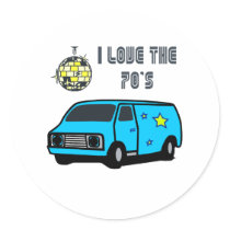 I Love The 70's Round Sticker