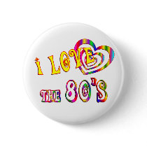 I Love the 80s Pinback Button