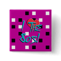 I Love The 80s! buttons