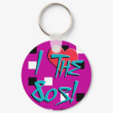 I Love The 80s Keychain