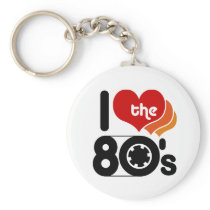 I Love the 80's Keychain