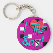 I Love The 80s Keychain