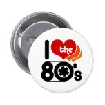 I Love the 80's Pins