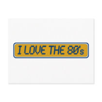 I Love The 80'S Postcard
