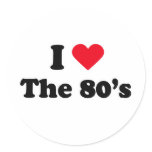 I love the 80s round stickers