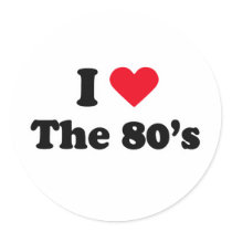 I love the 80s round stickers