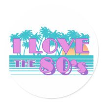 I Love The 80's Stickers