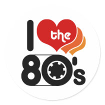 I Love the 80's stickers