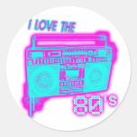 I LOVE THE 80s stickers