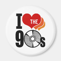 I Love The 90s Refrigerator Magnet