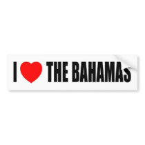I Love the Bahamas Bumper Sticker