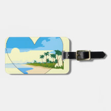 I Love The Beach Luggage Tags