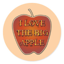 I LOVE THE BIG APPLE STICKERS