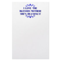 I love the Blessed Mother! She's Heavenly! Custom Stationery